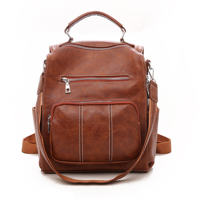 Zhenli Bag Women"s Cross Border Fashion Women"s Backpack Women"s Bag New Pu Pillow Bag