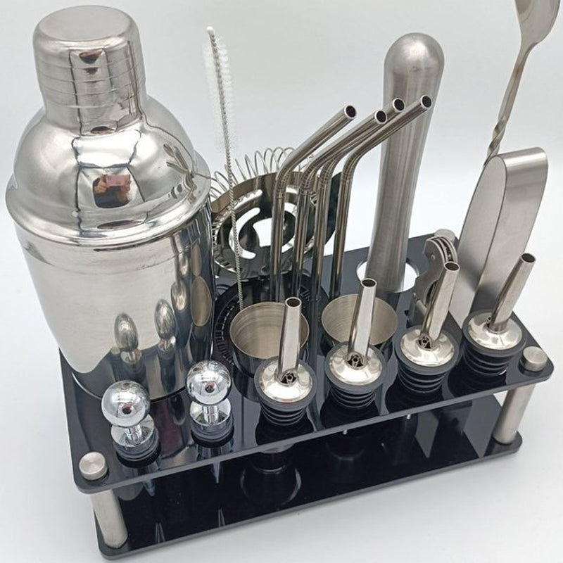 750ml 20Pcs Stainless Steel Cocktail Shaker Set Premium Bartending Kit