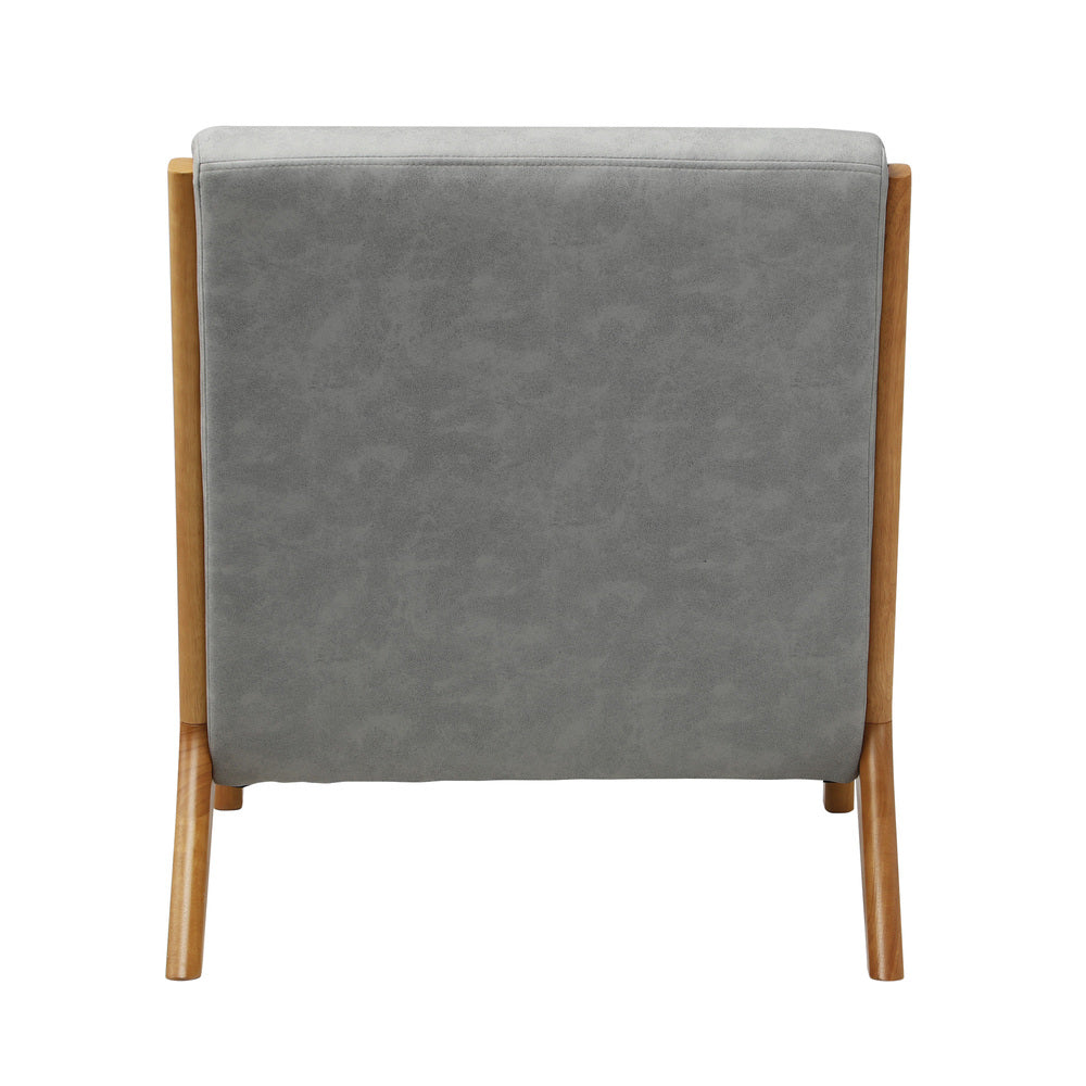 Light Grey Wooden Armchair
