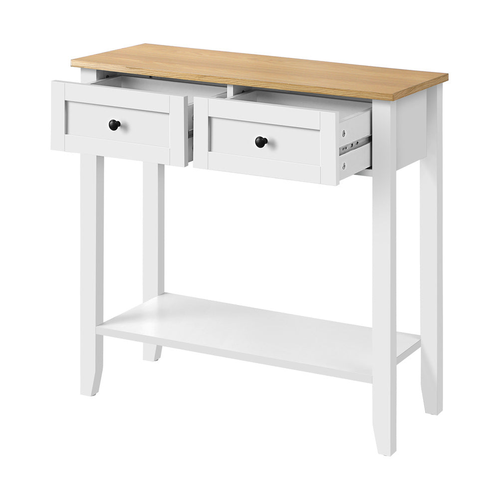 Console Table Hallway 2 Drawers Display Shelf
