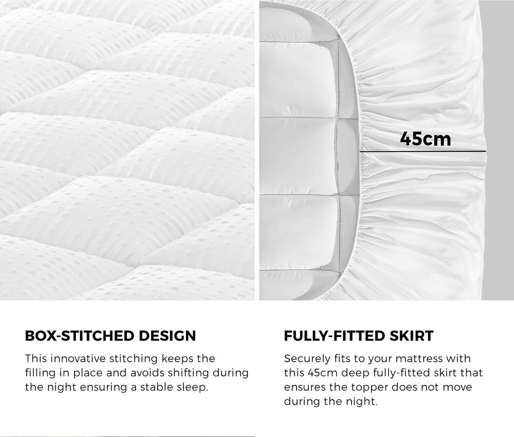 Pillowtop Mattress Topper Airflow Mesh 5cm Double