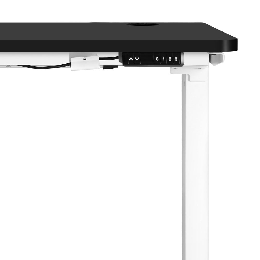 Motorized Adjustable Standing Desk 120cm White and Black