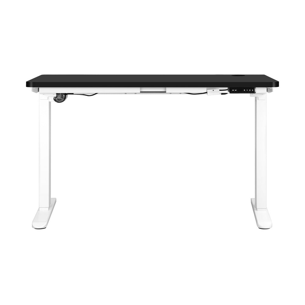Motorized Adjustable Standing Desk 140cm White and Black