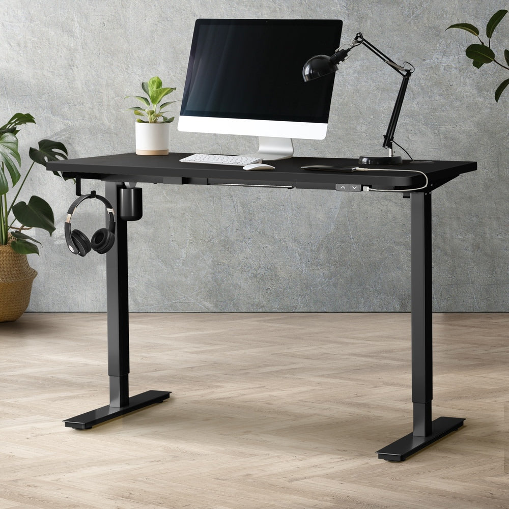 Electric Standing Desk 120cm Single Motor Black
