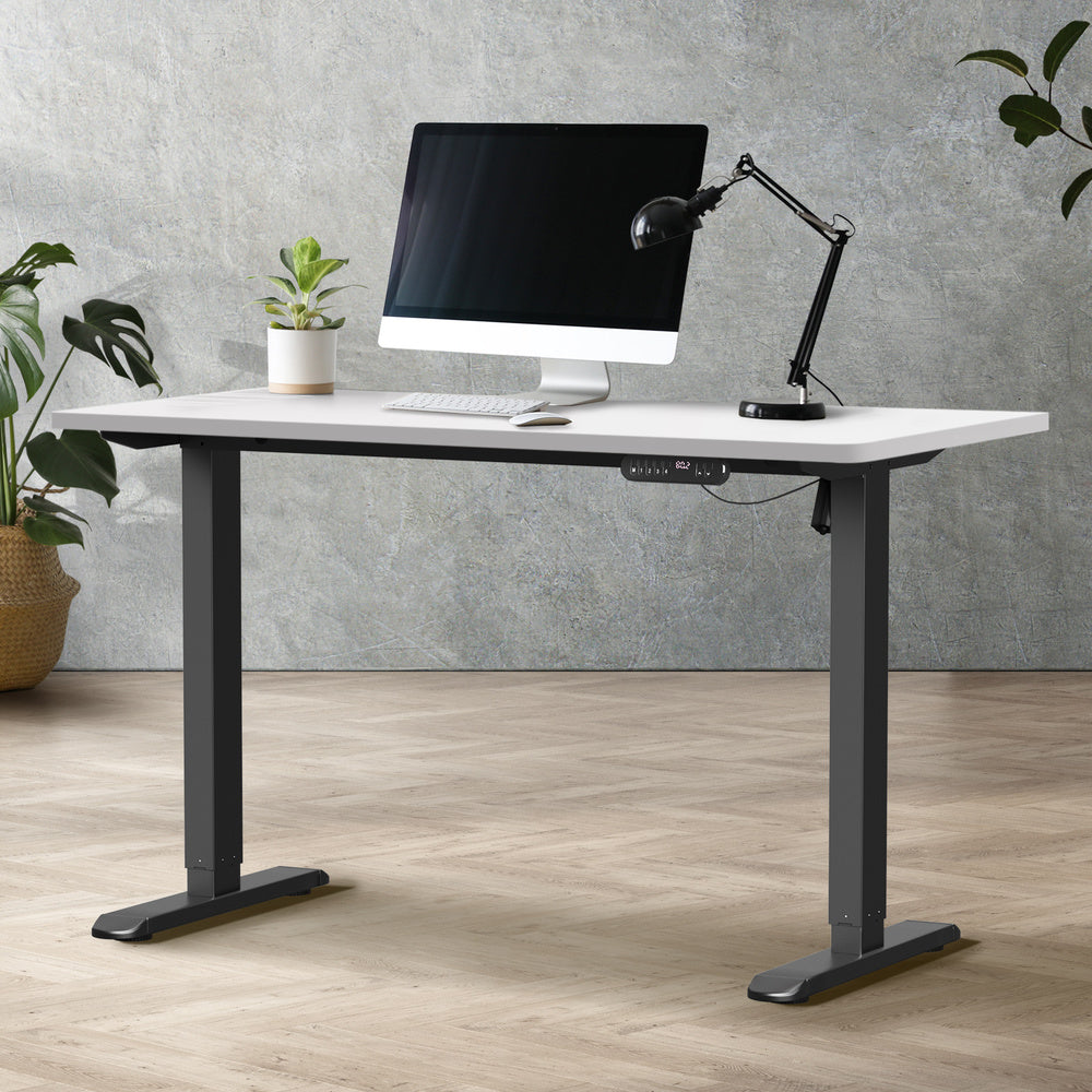 Electric Standing Desk 120CM with Single Motor Black and White