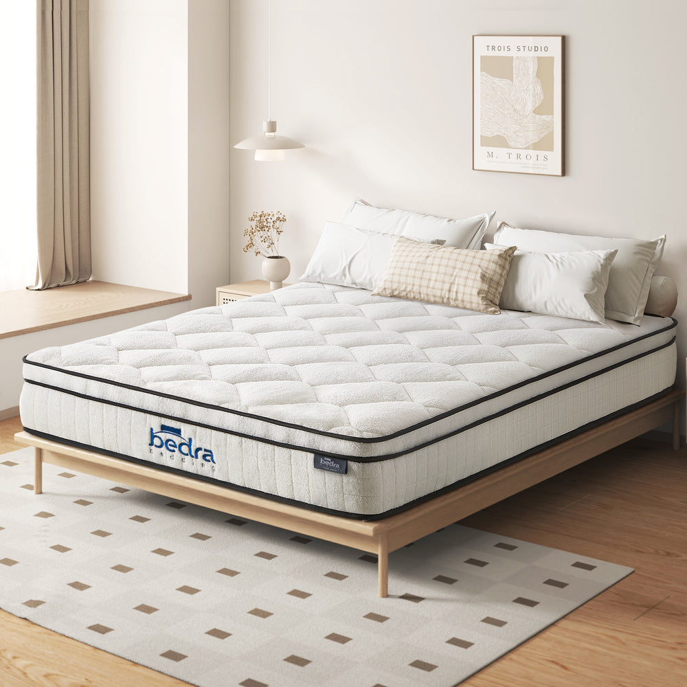Queen Mattress with Memory Foam Pocket Spring and Euro Top Boucle