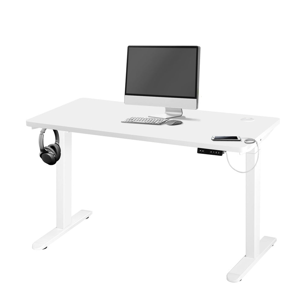 140cm Dual Motor Adjustable Standing Desk White