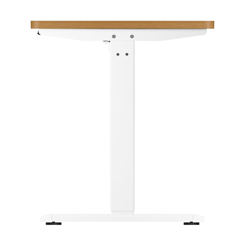 Standing Desk Adjustable Motorized 120cm White and Oak