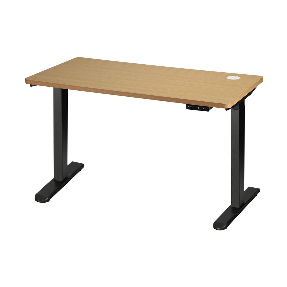 Standing Desk Dual Motor Adjustable 150cm Black and Oak