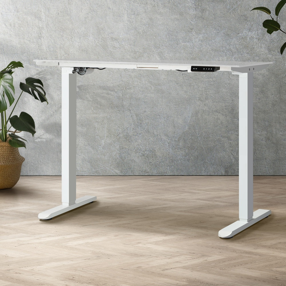 Motorised Adjustable Standing Desk Frame White