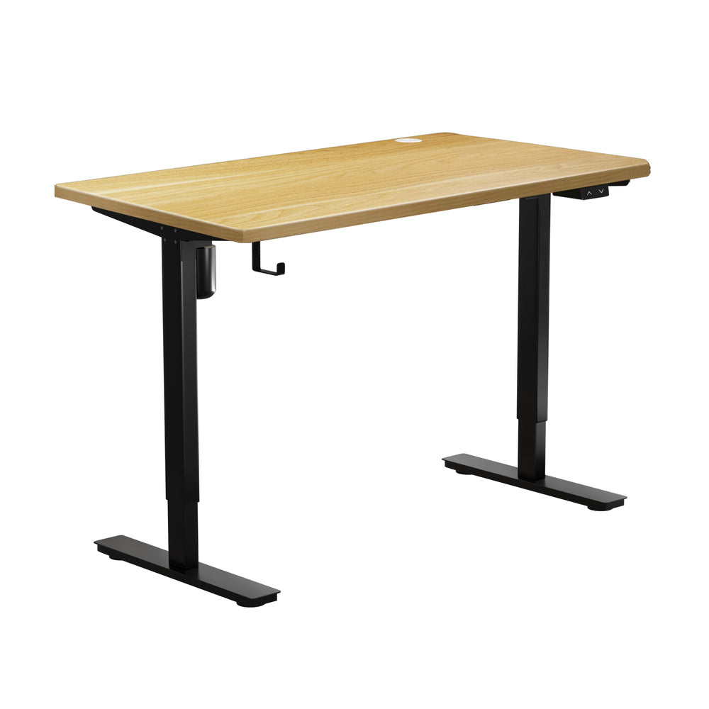 Electric Standing Desk Single Motor Black Oak 150 cm