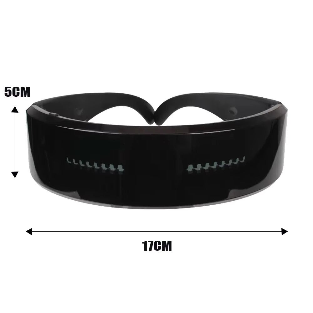 DIY Shining Electronic Futuristic Eyewear Glow The Dark Bluetooth LED Luminous Glasses