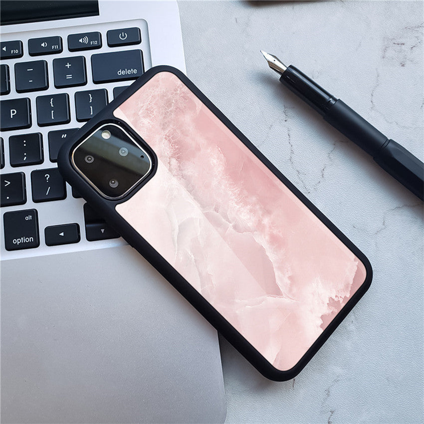 Compatible with Apple , Anti-drop marble pattern mobile phone case
