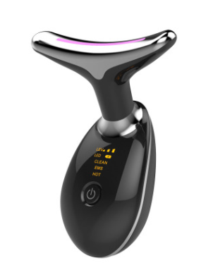 EMS Thermal Neck Lifting & Tightening Massager, Electric Microcurrent Wrinkle Remover, LED Photon Face Beauty Device For Woman
