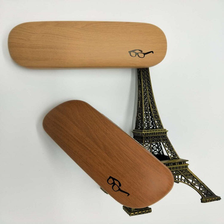 Wood grain glasses case