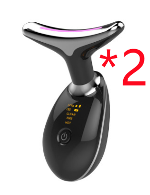EMS Thermal Neck Lifting & Tightening Massager, Electric Microcurrent Wrinkle Remover, LED Photon Face Beauty Device For Woman