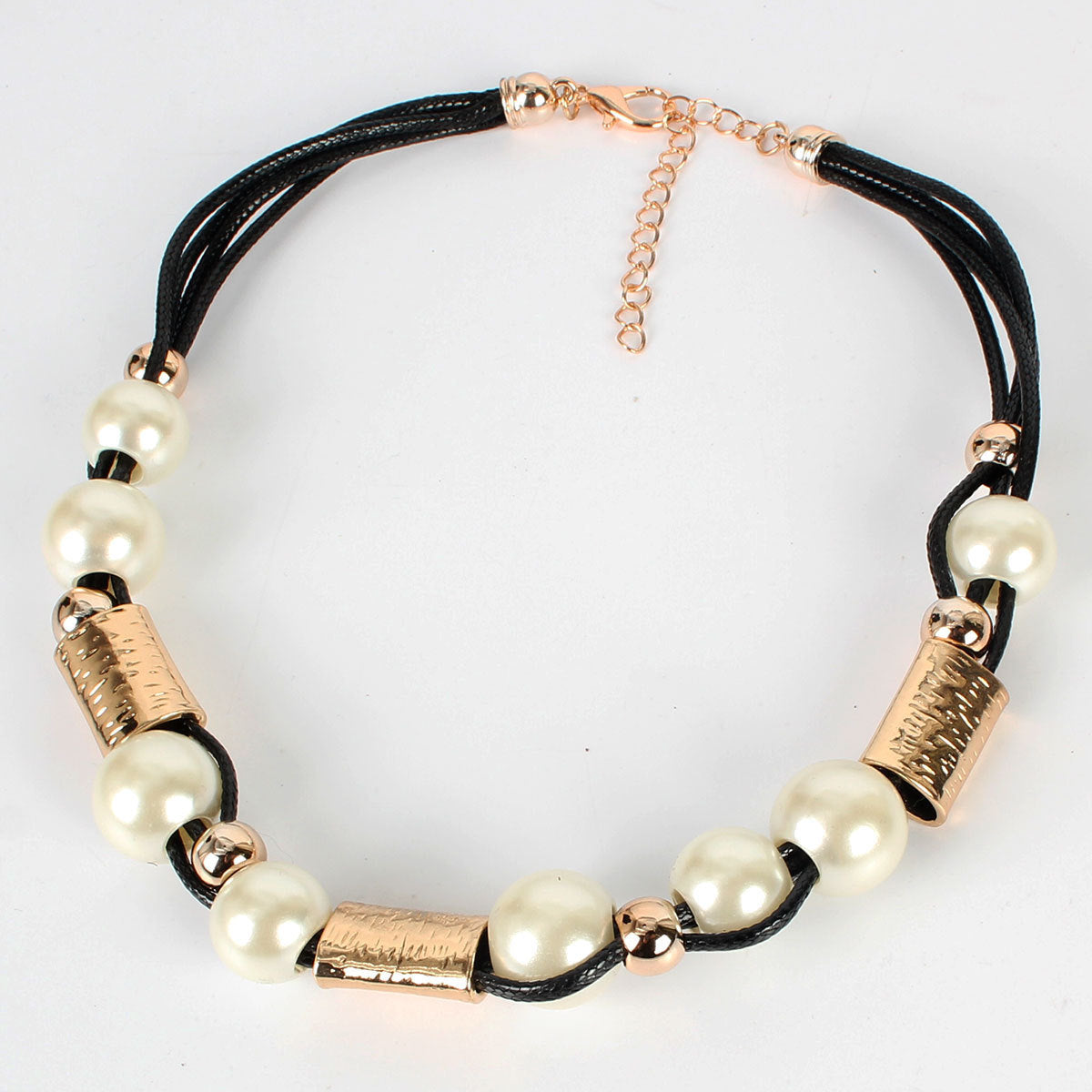 Fashion Jewelry Large Pearl Braided Necklace
