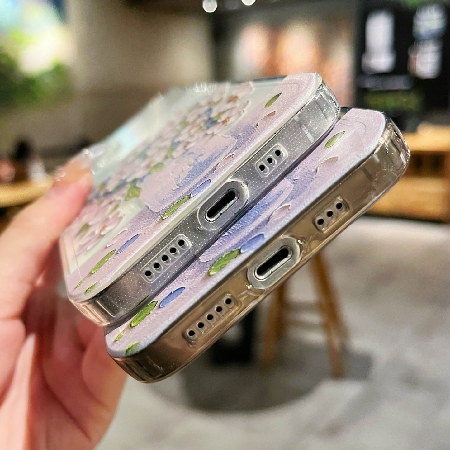 New Simple Little Flower Transparent Protective Cover Phone Case