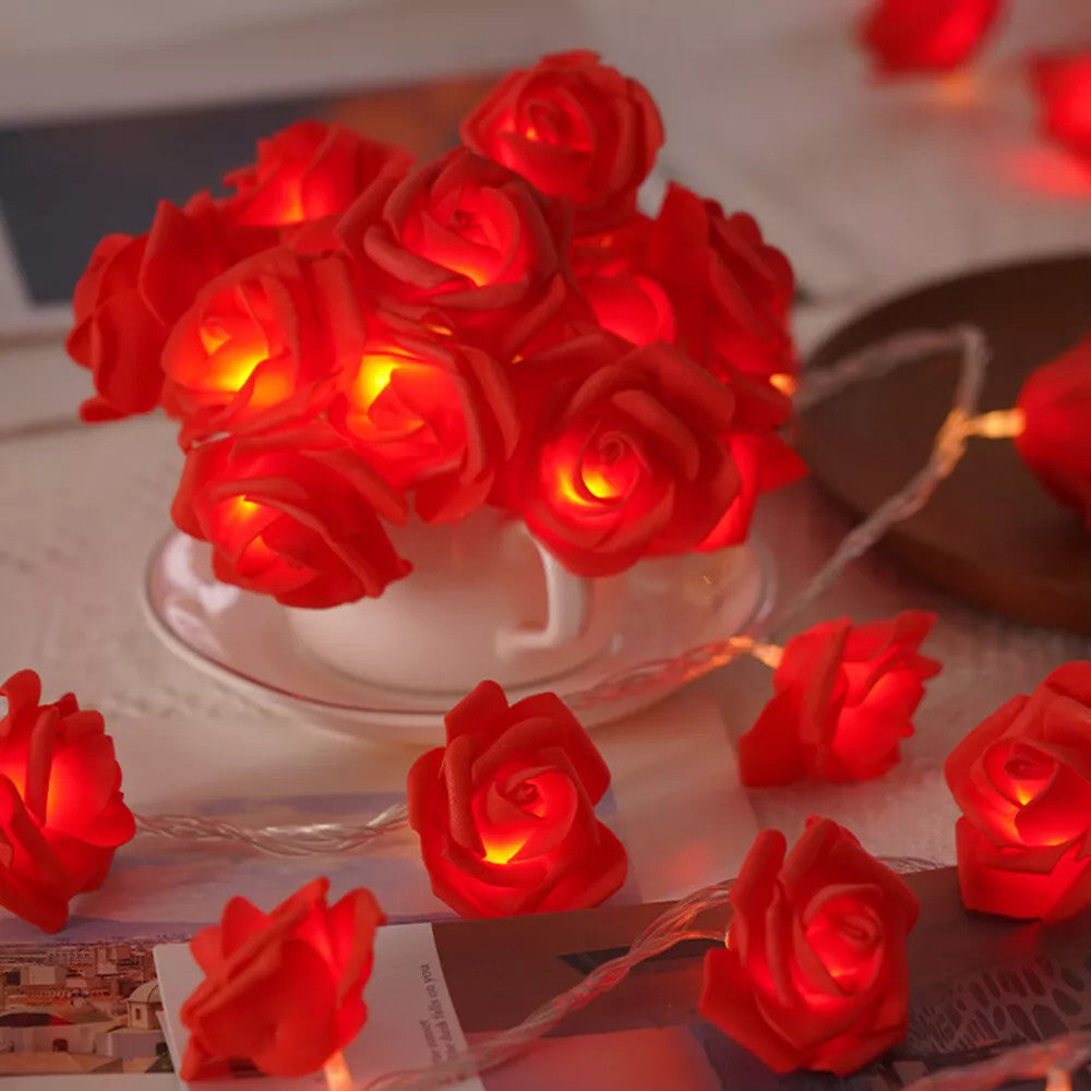 Red Rose battery string fairy light - party night light wedding decoration