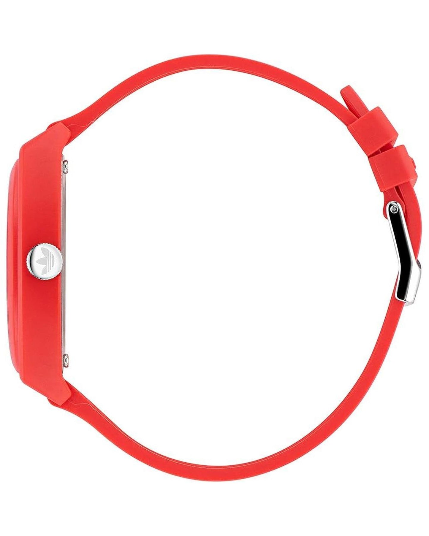 Adidas Unisex's Red Silicone Watch - One Size