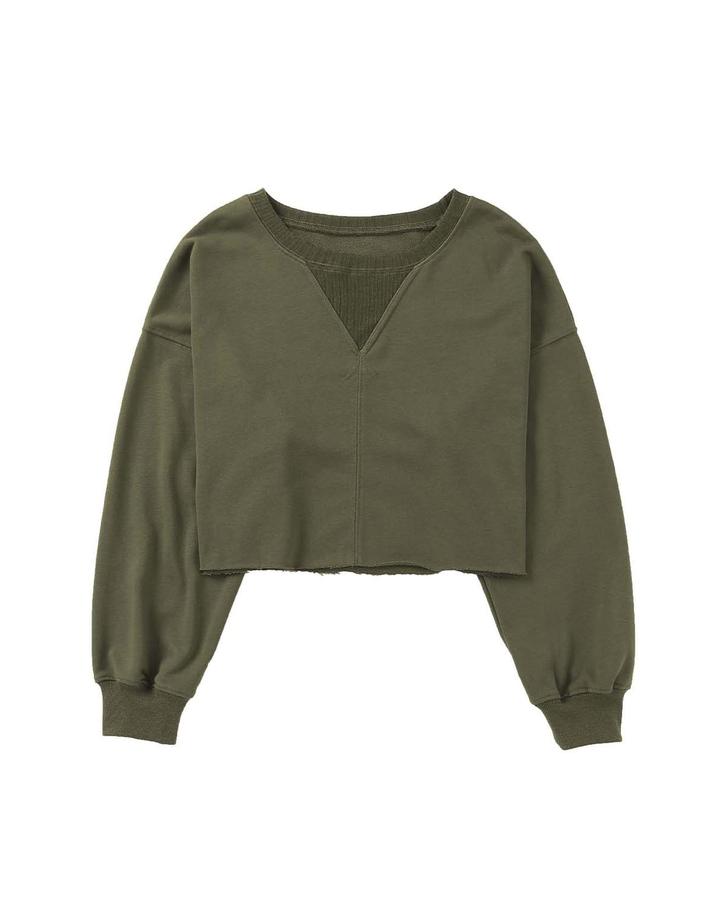 Azura Exchange Cropped Drop Shoulder Sweatshirt - XL