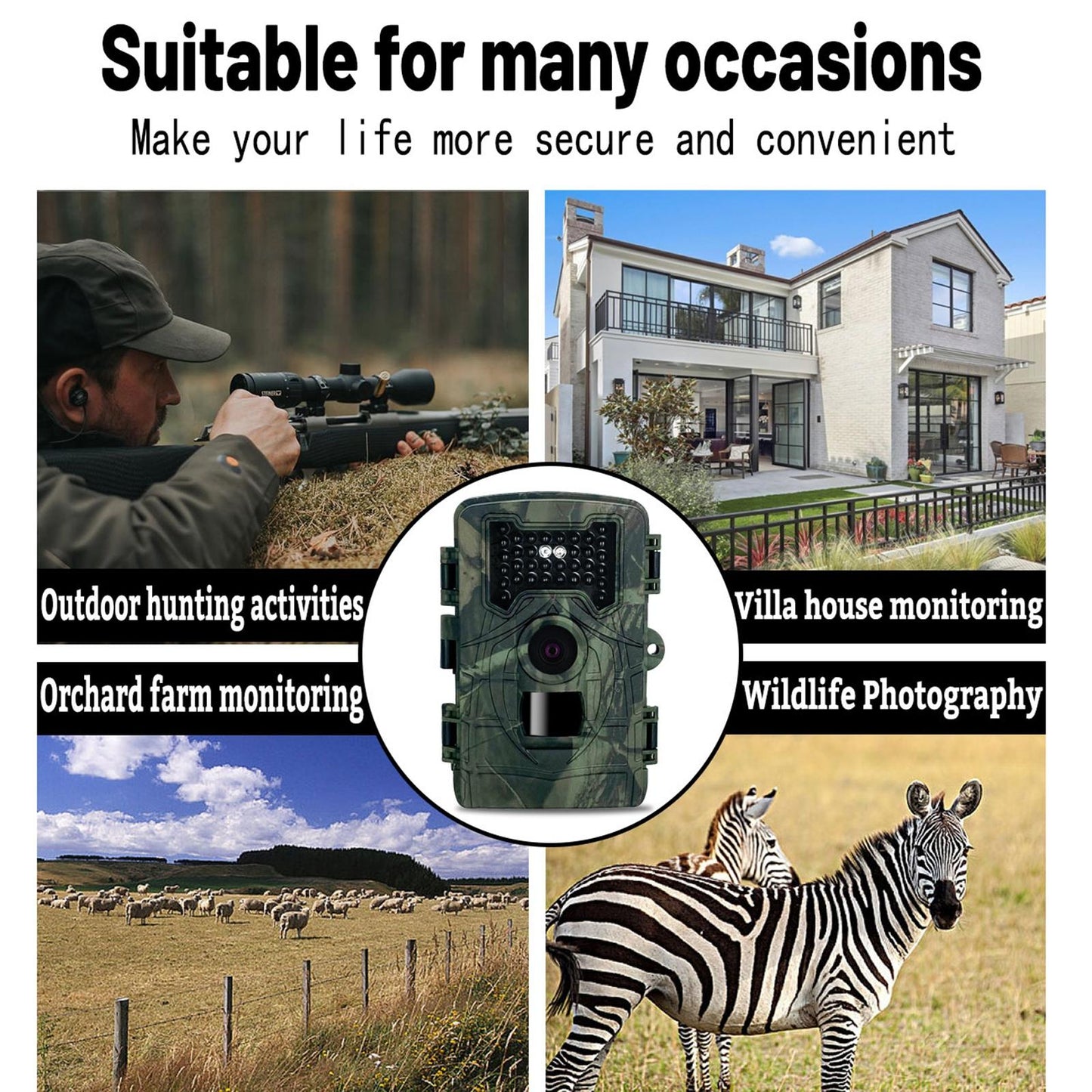 2 Lcd Infrared Night Vision Trail Camera For Wildlife Hunting