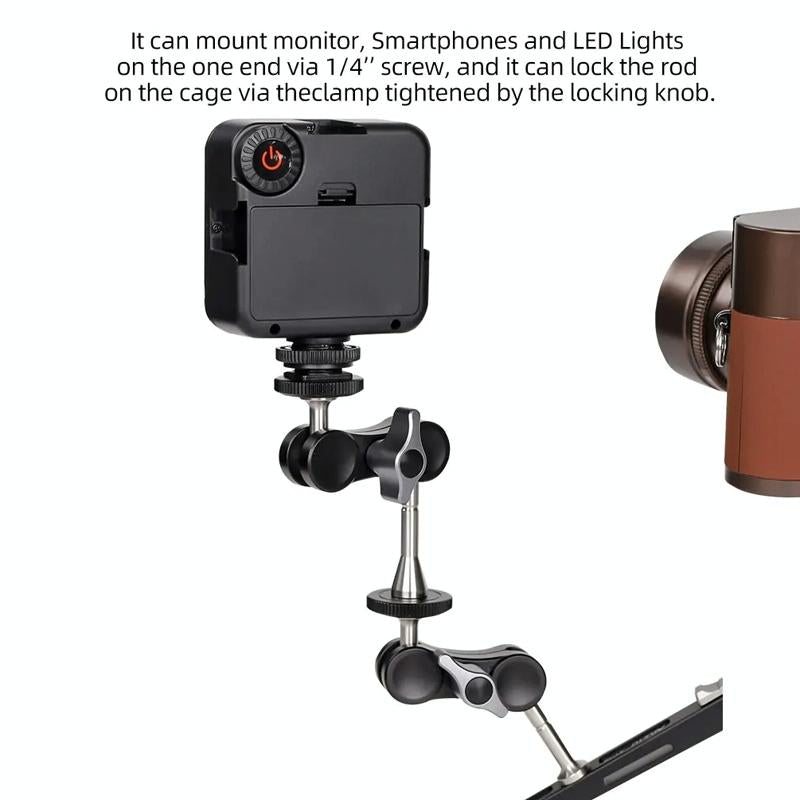 Versatile Dual Ballhead Magic Arm For Camera And Monitor Mounting - Tm-2