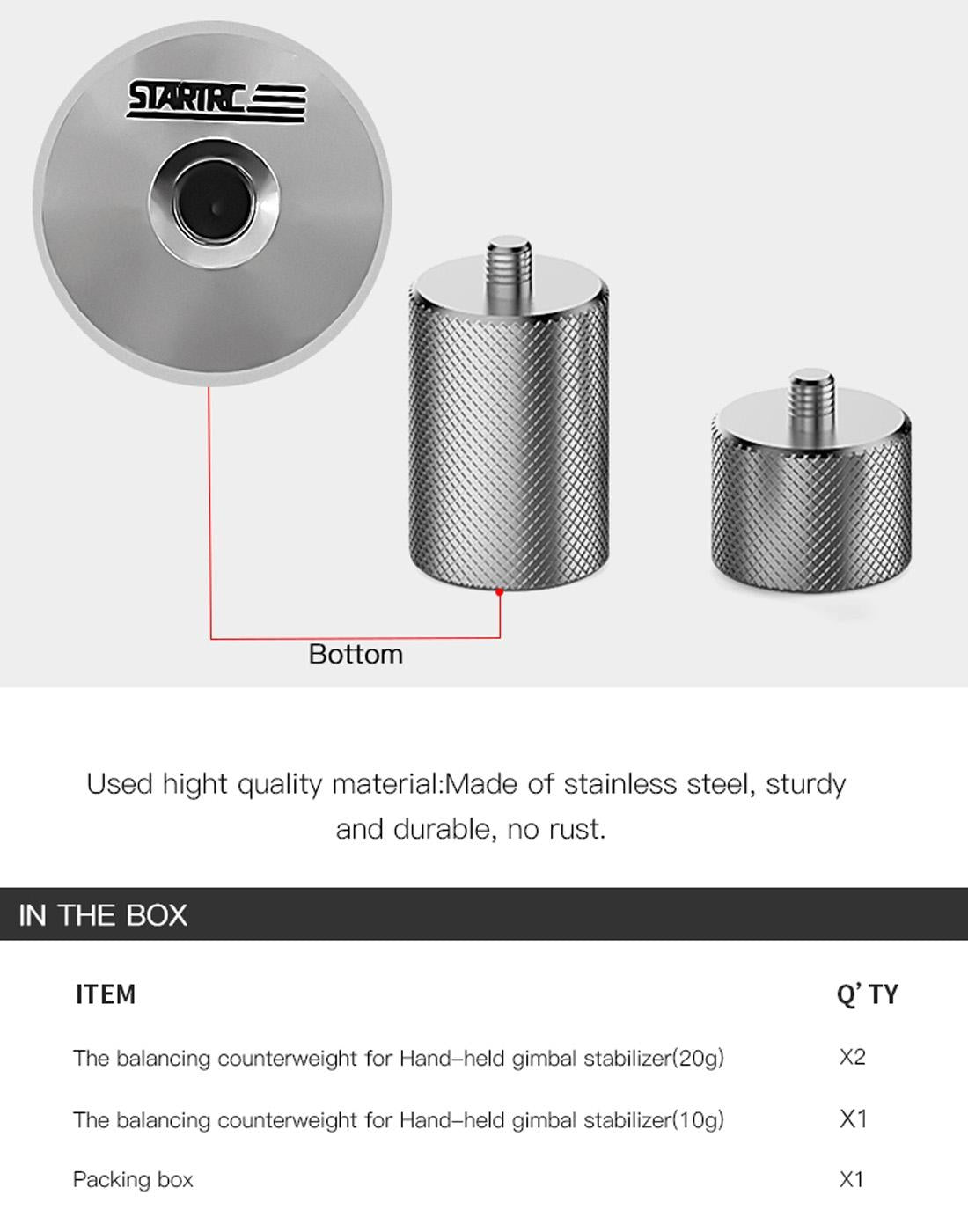 50g Anti-shake Counterweight for Dji Om4 / Mobile 3 Gimbal