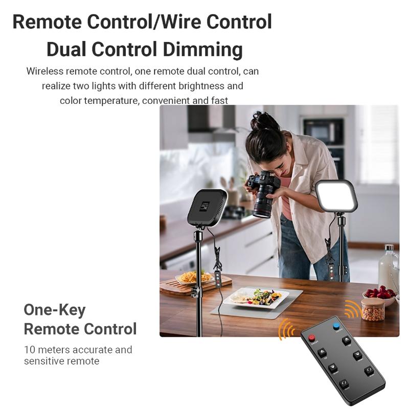 Live Portrait Soft Light Dual Bracket with Four-colour Fill