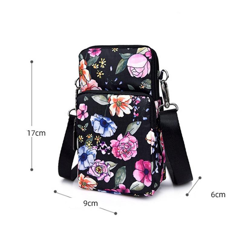 Animal Park Mini Crossbody Phone Wallet With Arm Band - Coffee Printed