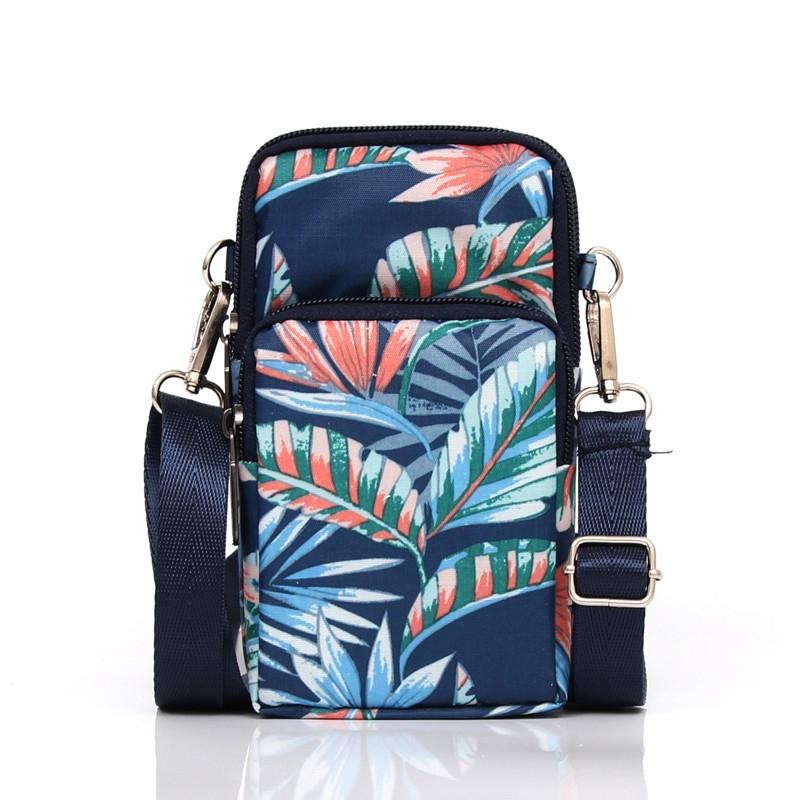 Animal Park Mini Crossbody Phone Wallet With Arm Band - Coffee Printed