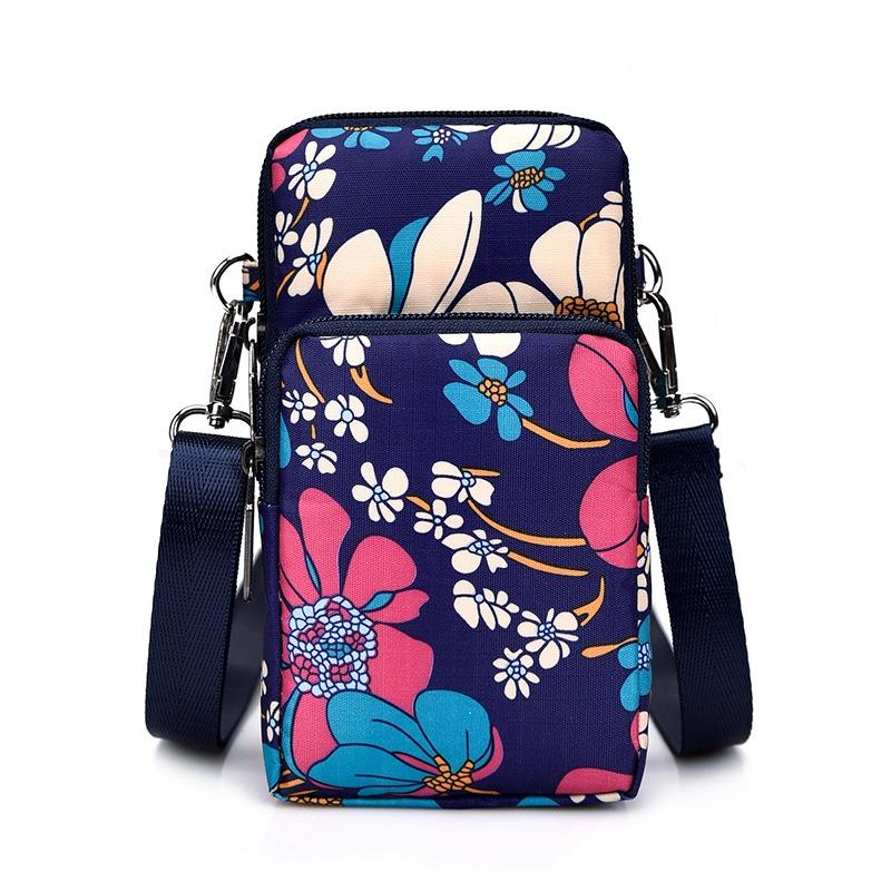 Animal Park Mini Crossbody Phone Wallet With Arm Band - Coffee Printed