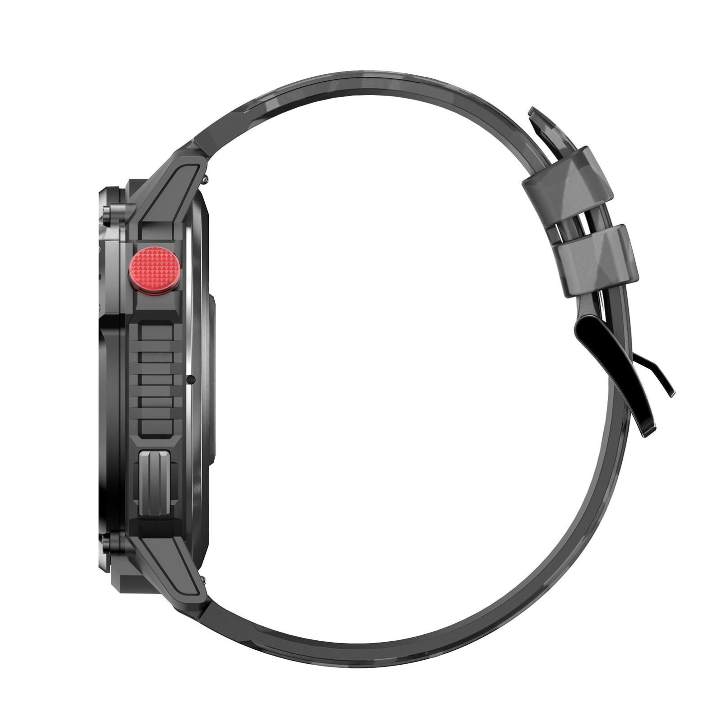 1.6 Inch Round Screen Bluetooth Smart Watch Support Health Monitoring & 24 Sports Modes Black