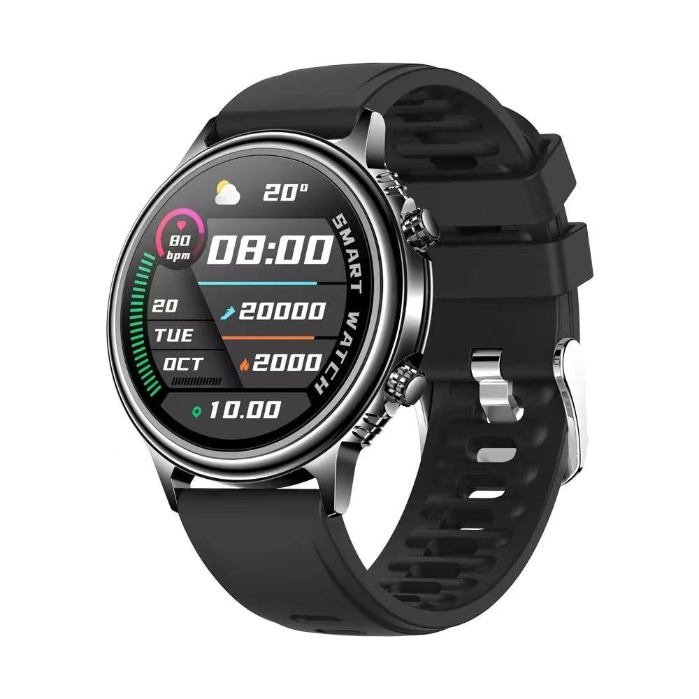 Silicone Band Smart Watch With Colour Screen - Black