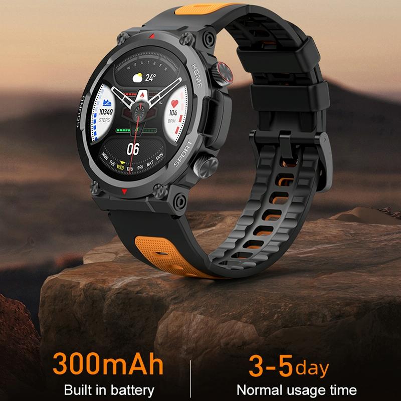 Waterproof Smart Watch With Heart Rate & Sleep Monitoring - Black