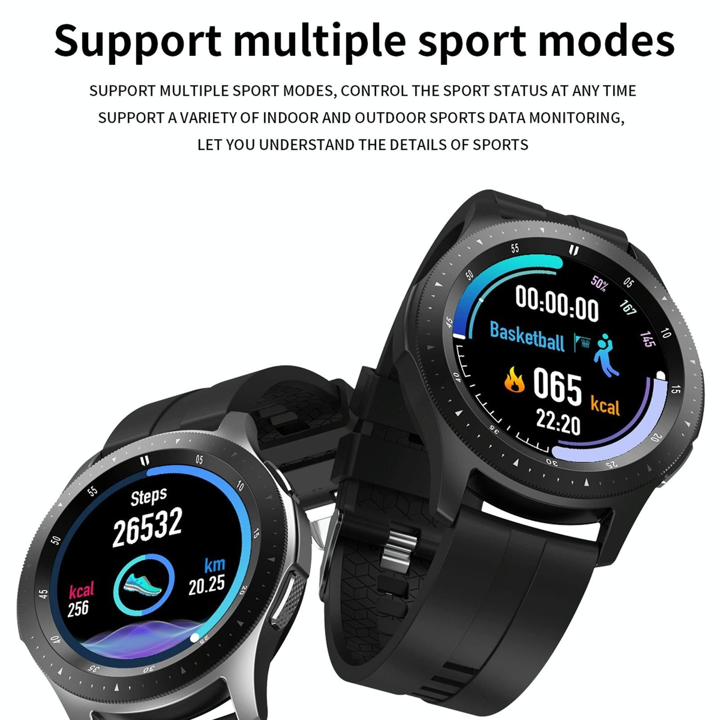 Waterproof Smart Bracelet With Touch Screen Bluetooth Call And Heart Rate Monitor - Black