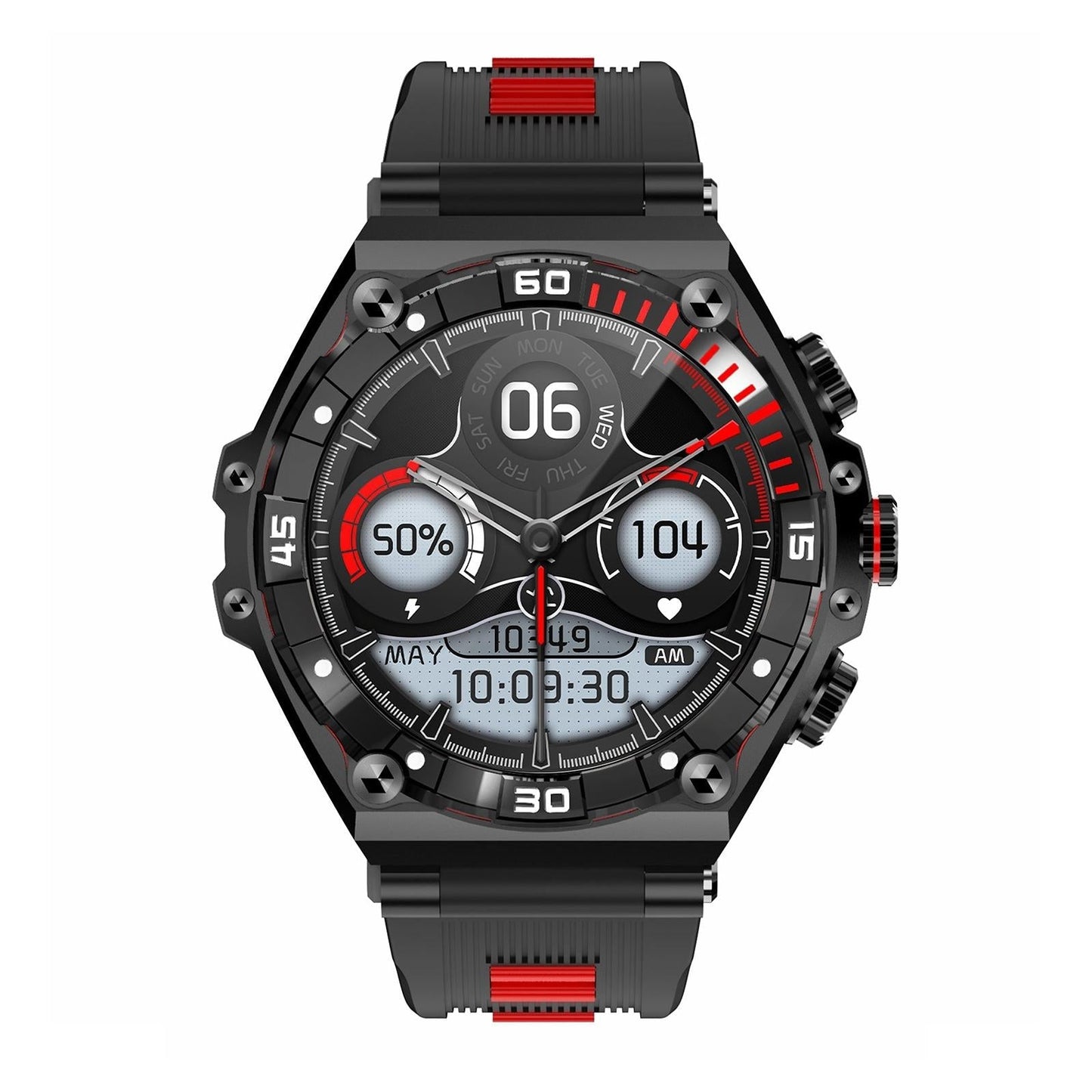 1.43 Inch Amoled Screen Smart Watch Supports Bluetooth Call / Blood Oxygen Detection - Red
