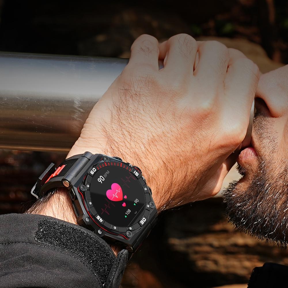 1.43 Inch Amoled Screen Smart Watch Supports Bluetooth Call / Blood Oxygen Detection - Red