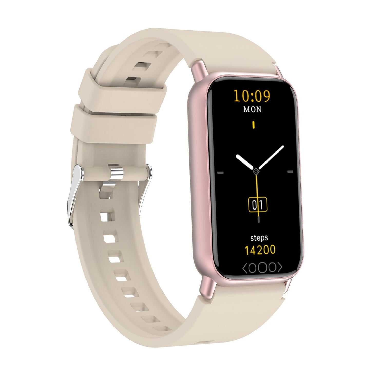 Smart Health Monitoring Watch With Colour Screen - Black