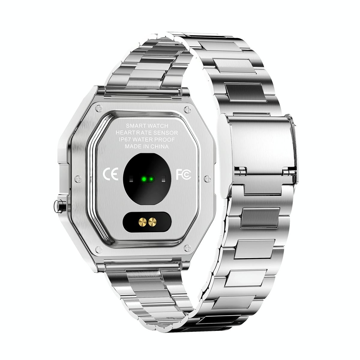 Waterproof Steel Smart Watch With Colour Screen - Black