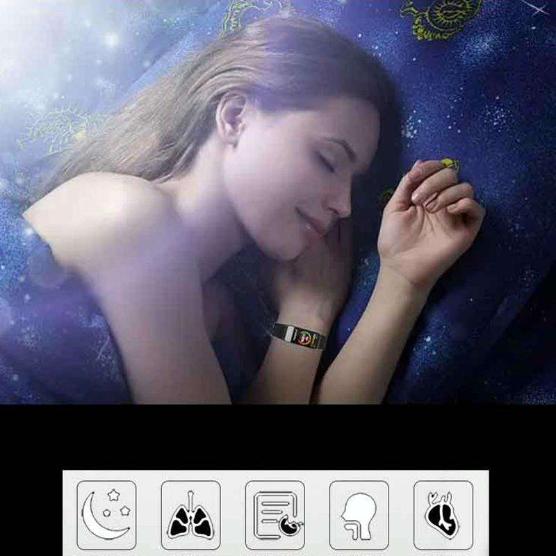 Smart Bracelet With Blood Oxygen Monitoring And Tft Hd Screen - Black