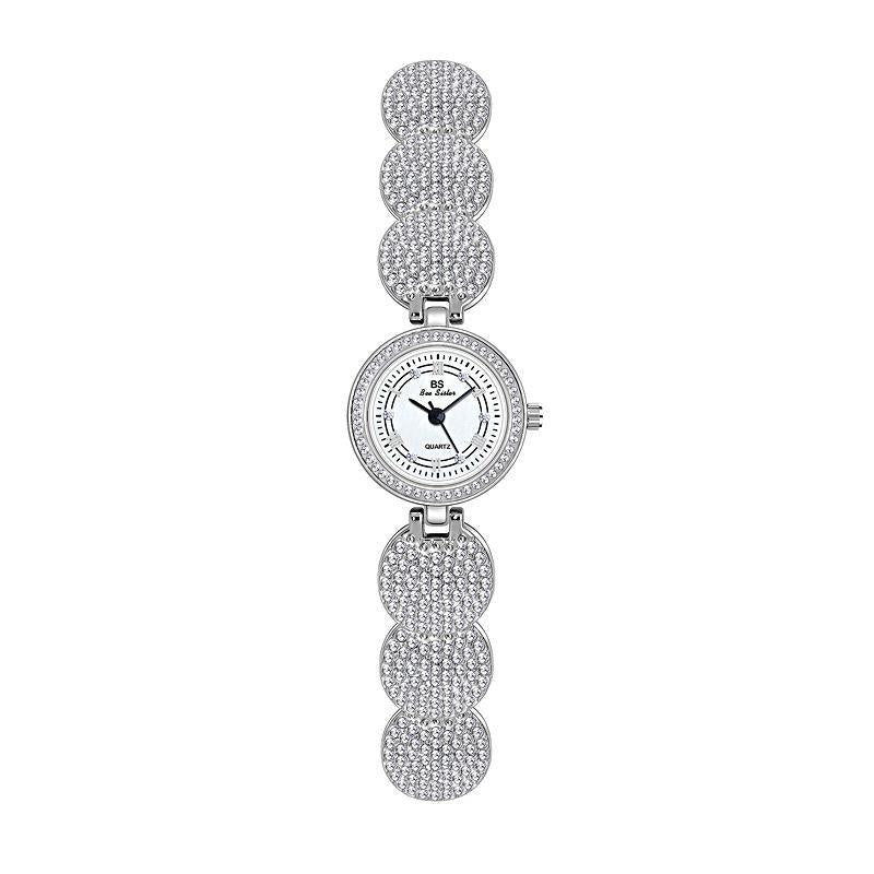 Diamond-inlaid Women Chain Watch - Elegant Accessory - Gold