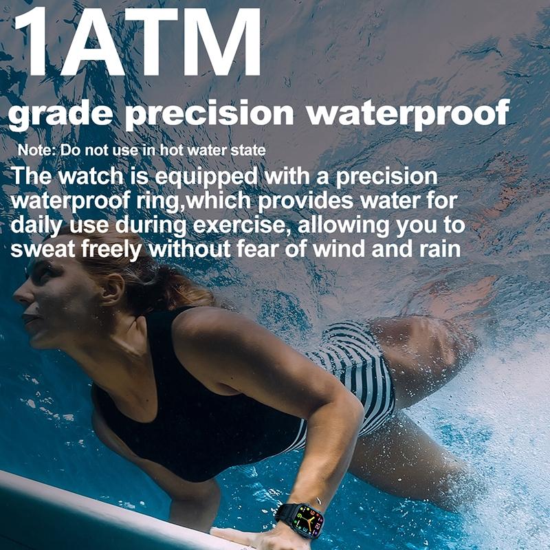 2.01 Inch Screen Silicone Strap 10M Waterproof Smart Watch Support Flashlight / Bluetooth Call / Hrv Black