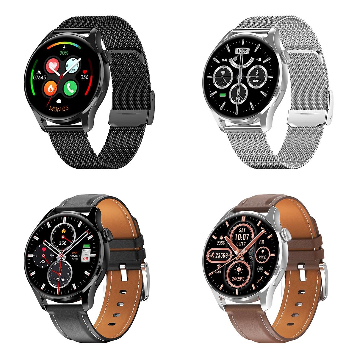 1.32 Inch Heart Rate Monitoring Smart Watch With Payment Function - Black Steel