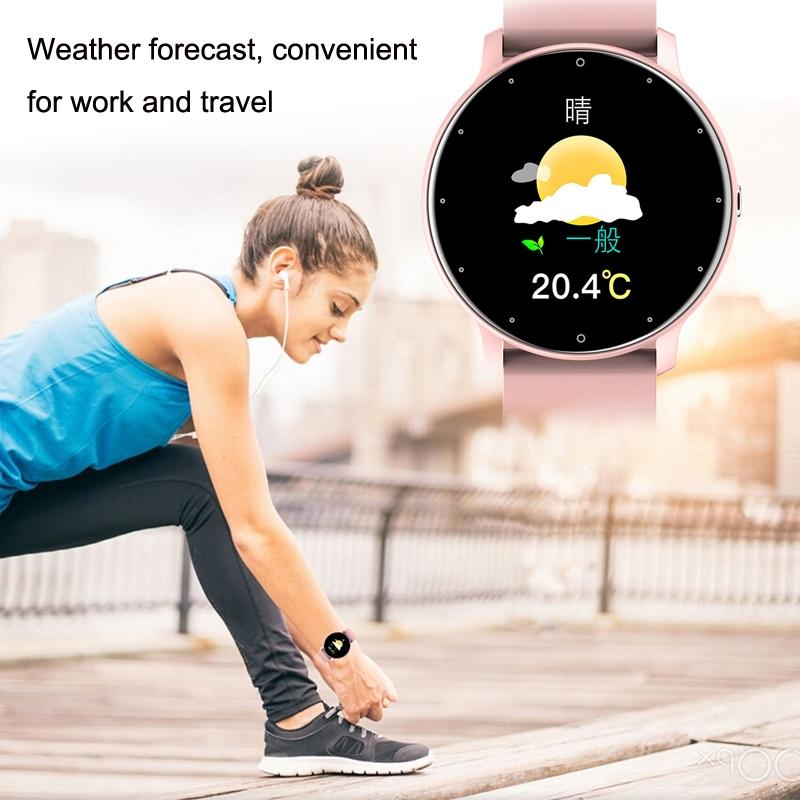 Smart Heart Rate Blood Pressure Oxygen Monitoring Sports Pedometer Wireless Bluetooth Watch - Blue