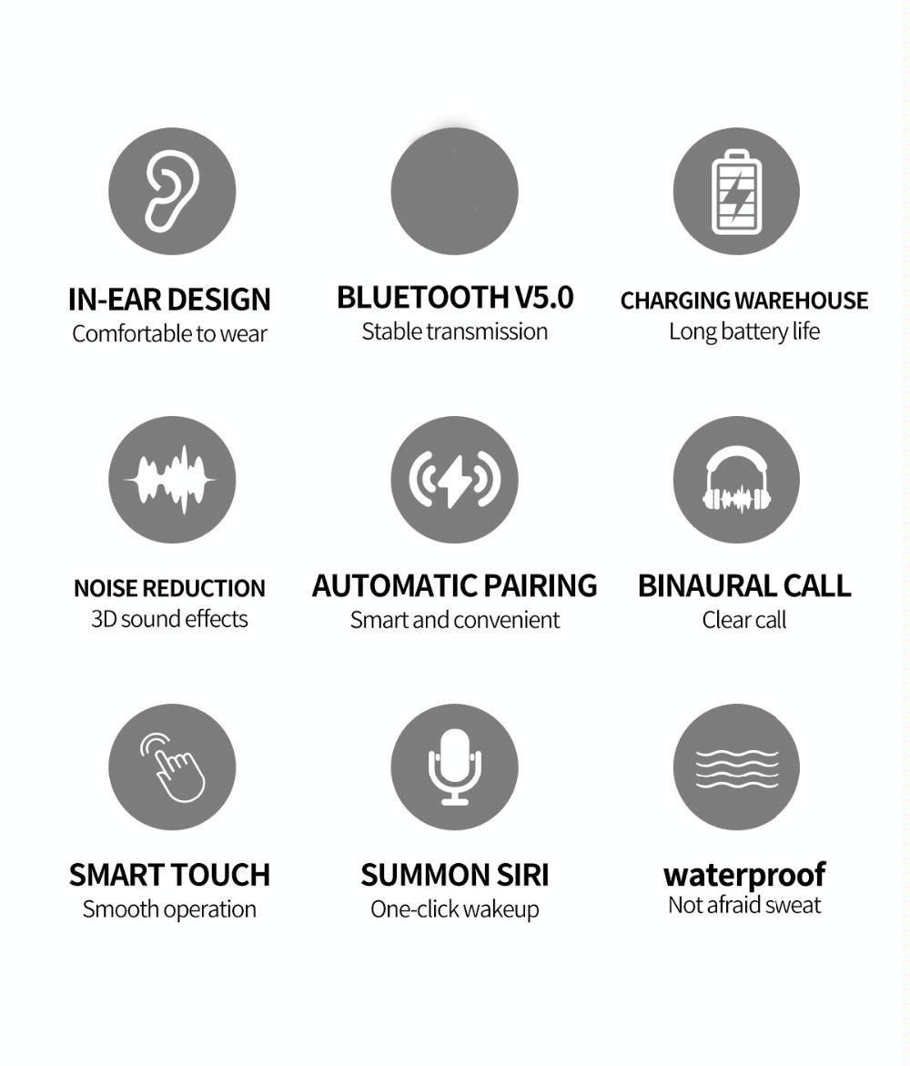 Bluetooth Headset Bracelet With Hr / Bp Monitoring & Temp. Measurement - Black