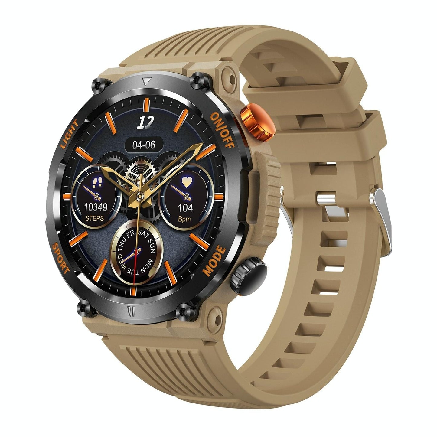 1.46 Inch Round Screen Bluetooth Smart Watch Support Health Monitoring & 100+ Sports Modes - Black