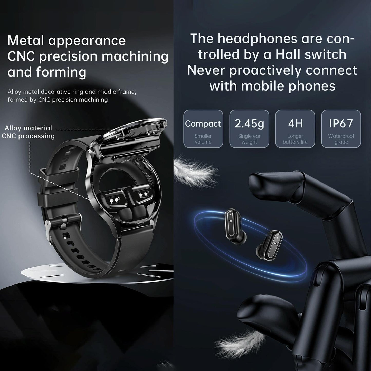 1.39 Inch Waterproof Bracelet Support Bluetooth Call / Nfc / Heart Rate - Silver