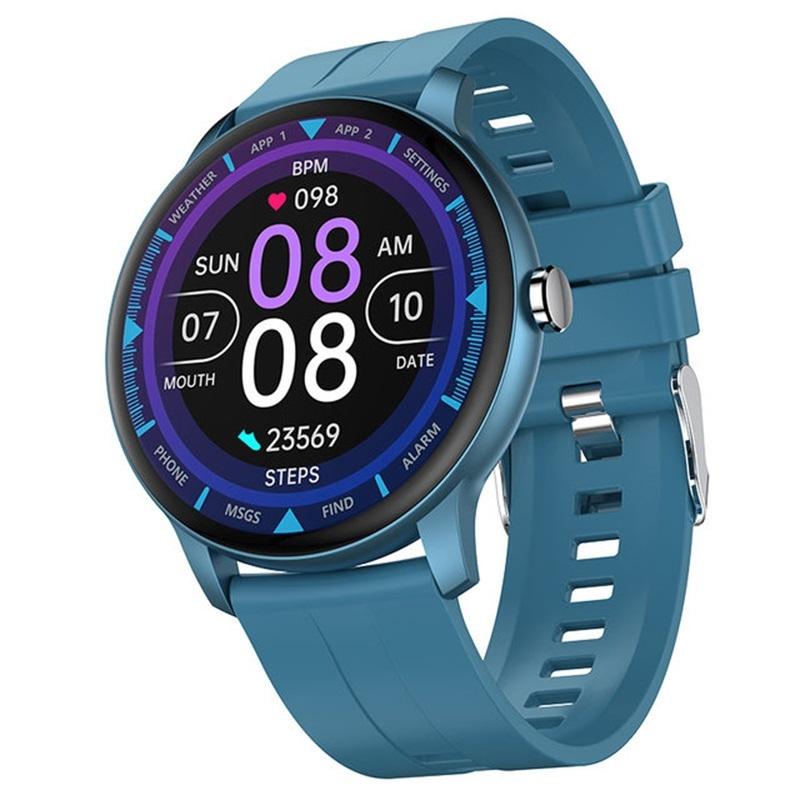 Waterproof Smart Watch With Colour Screen - Ip67 - Blue