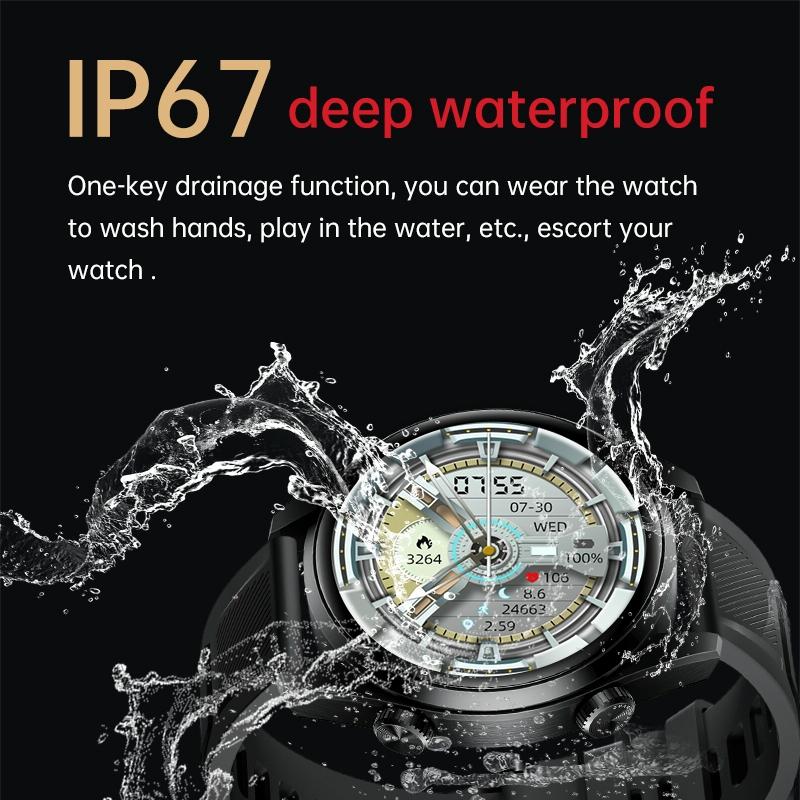 1.43 Inch Ip67 Sport Smart Watch Support Bluetooth Call / Sleep / Blood Oxygen / Heart Rate / Blood Pressure Health Monitor - Silver